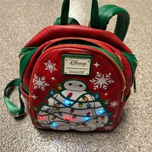 Loungefly Red and Green Disney Kids Backpack